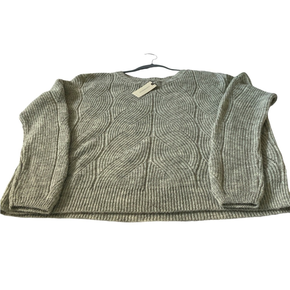 Anthropologie Grey Over Sized Crew Neck Sweater. Size: S. Perfect Condition.